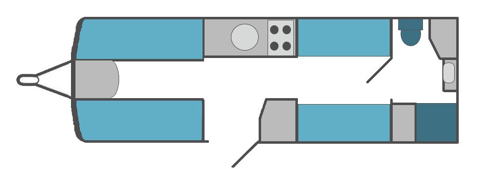 Lunar Delta TS 2017 Floor Plan Bailey Ranger GT60 Series 6 520/4 2010 4 Berth Fixed Bed