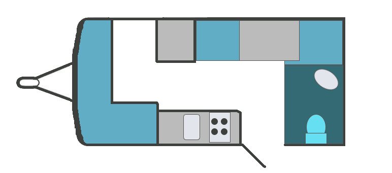Elddis Xplore 304 2015 Floor Plan Bailey Ranger GT60 Series 6 520/4 2010 4 Berth Fixed Bed